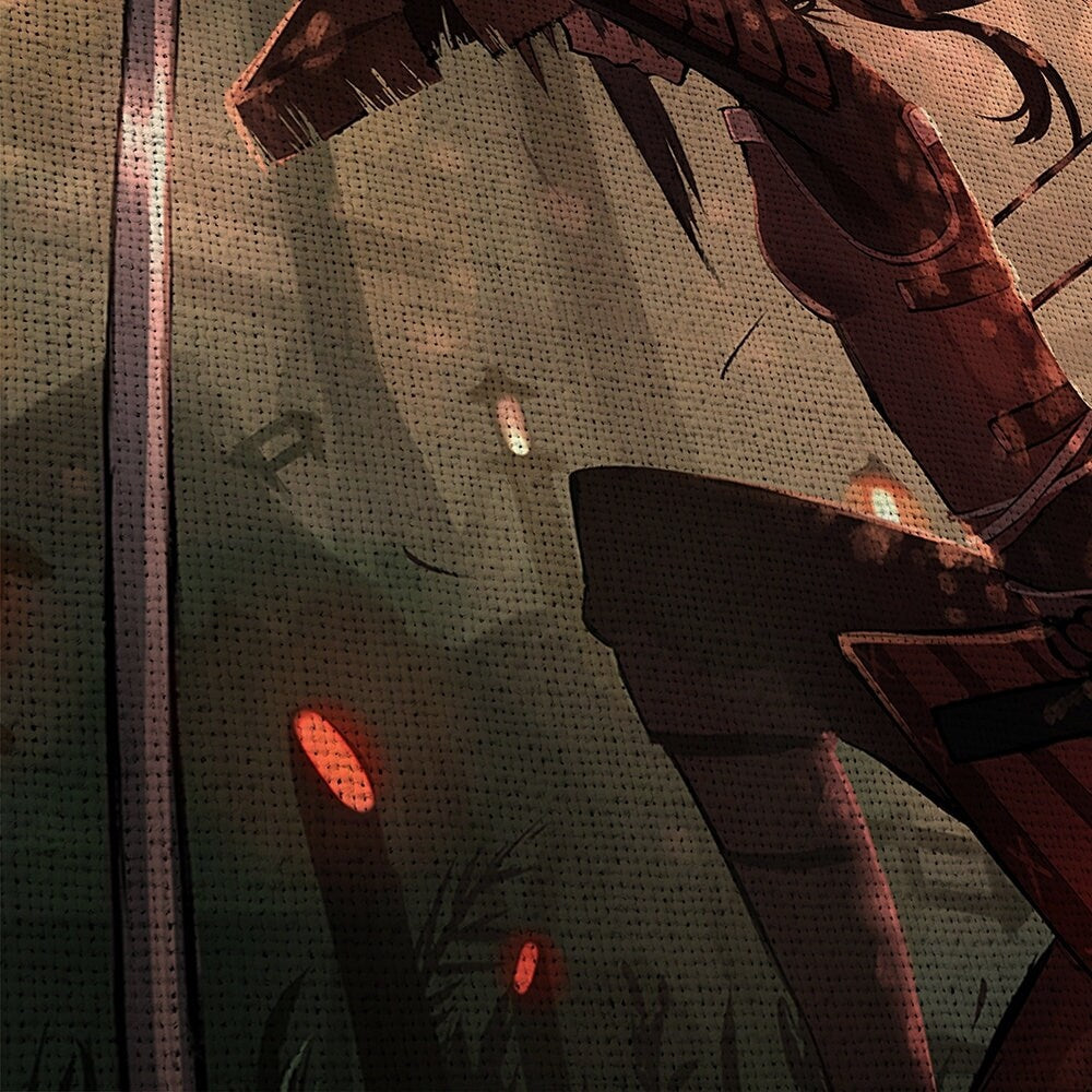 anime-samurai-girl-katana-5-piece-canvas-wall-art-samurai-art-canvas-art-extra-large-wall-art-anime-girl-poster-5-piece-5-pan