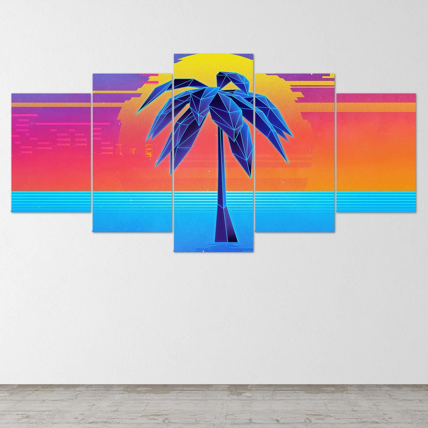 vaporwave-sunset-5-piece-canvas-wall-art-synthwave-wall-decor-for-bedroom-and-living-room-retrowave-wall-art-large-wall-art-p