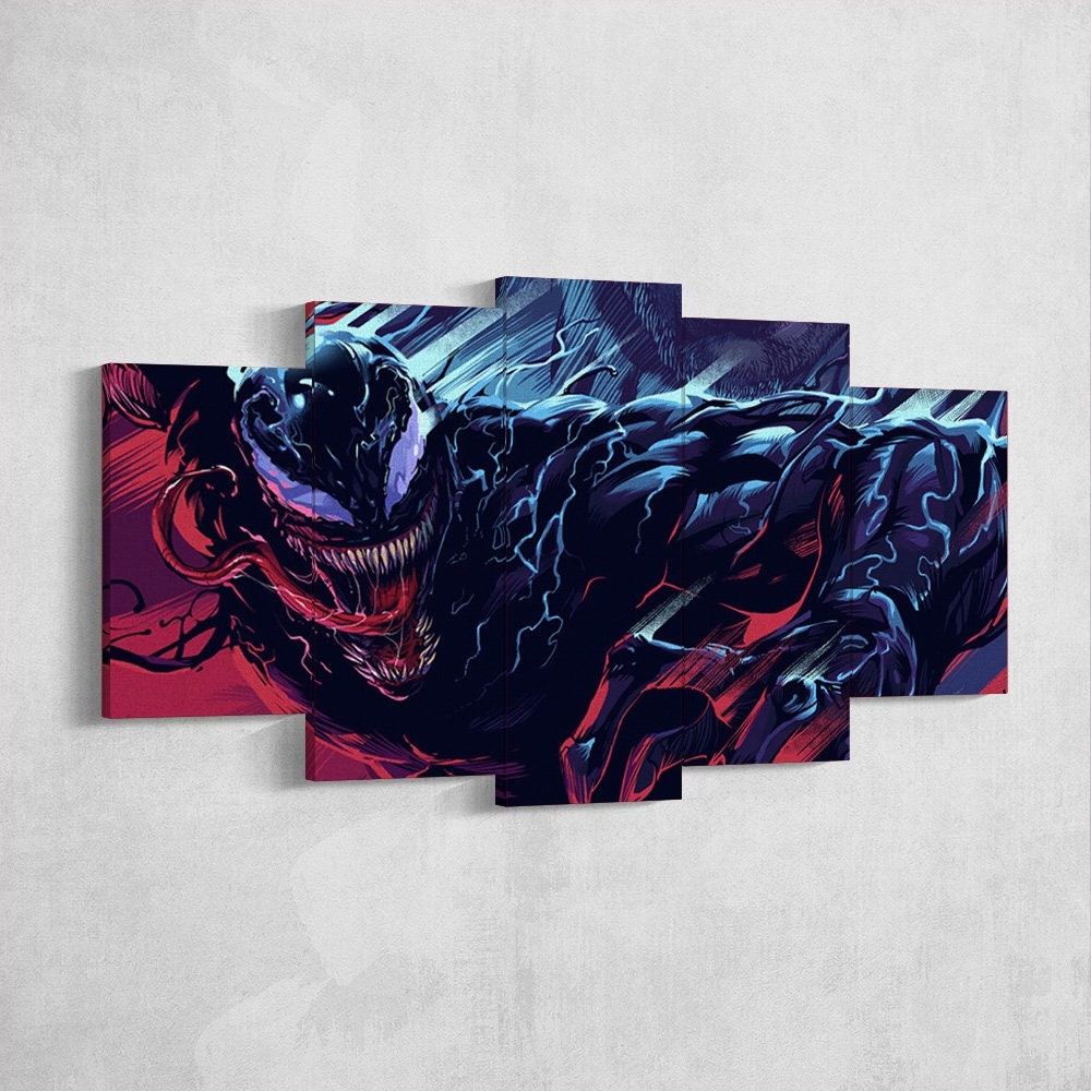 venom-5-piece-wall-art-venom-poster-venom-movie-venom-wall-art-venom-printable-venom-art-venom-wall-decor-venom-gift-venom-5-