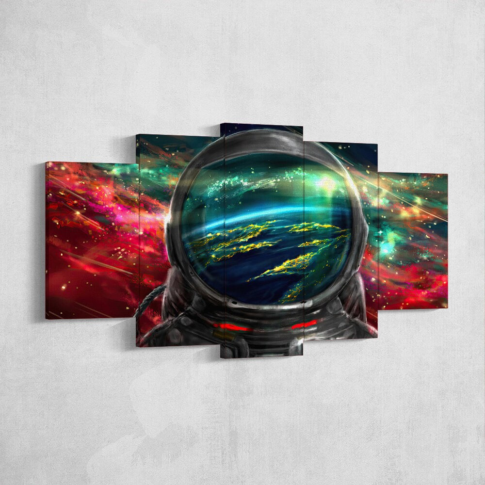 astronaut-5-piece-canvas-wall-art-interstellar-space-canvas-print-astronaut-decor-art-extra-large-wall-art-astronaut-poster-5