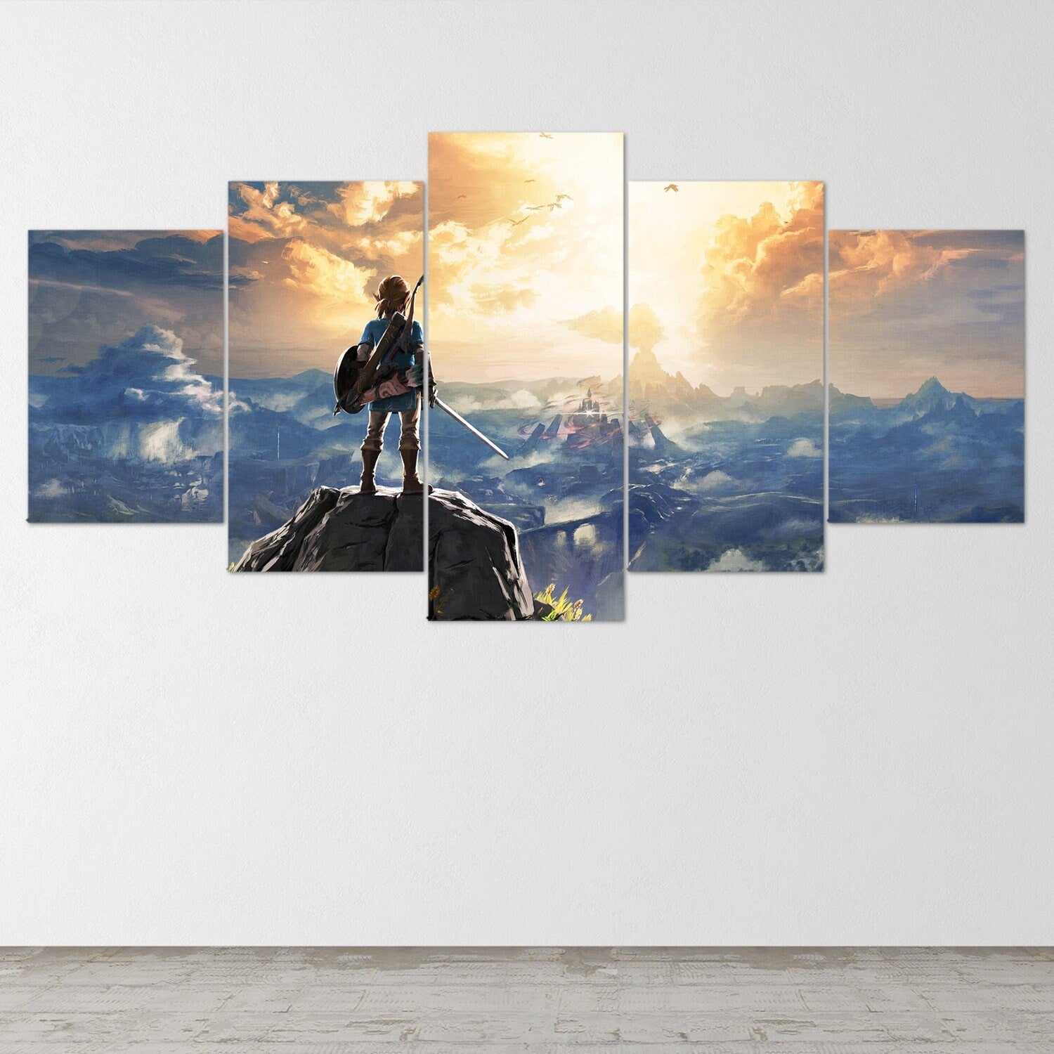 the-legend-of-zelda-5-piece-canvas-wall-art-extra-large-wall-art-the-legend-of-zelda-poster-the-legend-of-zelda-5-piece-5-pan