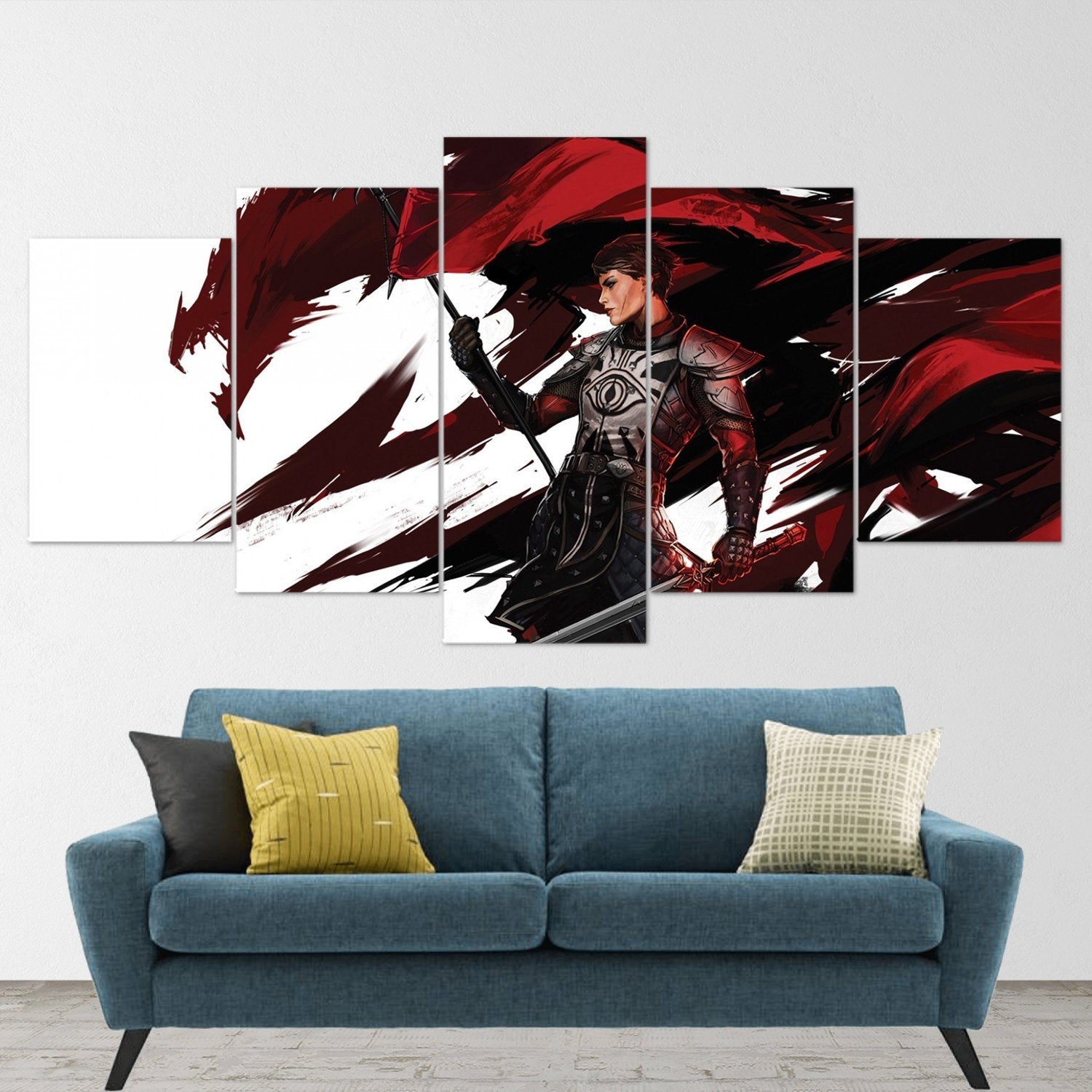 dragon-age-inquisitions-5-piece-canvas-wall-art-dragon-age-origins-dragon-age-wall-art-dragon-age-poster-dragon-age-2-5-panel