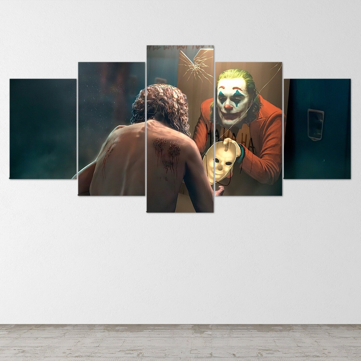 joker-2019-joker-movie-5-piece-canvas-wall-art-joaquin-phoenix-extra-large-wall-art-joker-poster-joker-5-piece-joker-5-panel