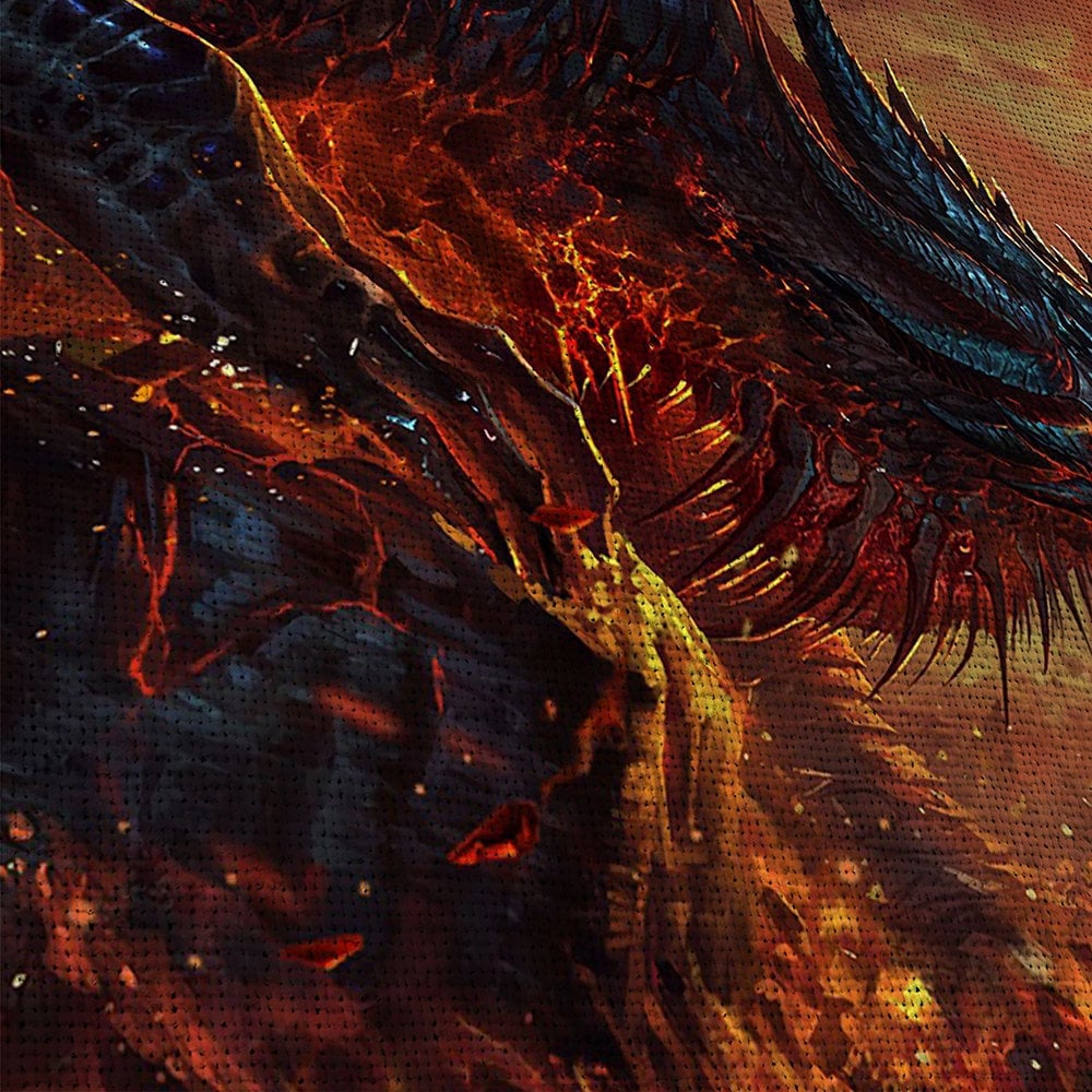 dragon-fire-fantasy-dragon-age-5-piece-canvas-wall-art-dragon-canvas-art-extra-large-wall-art-dragon-poster-5-piece-5-panel-1