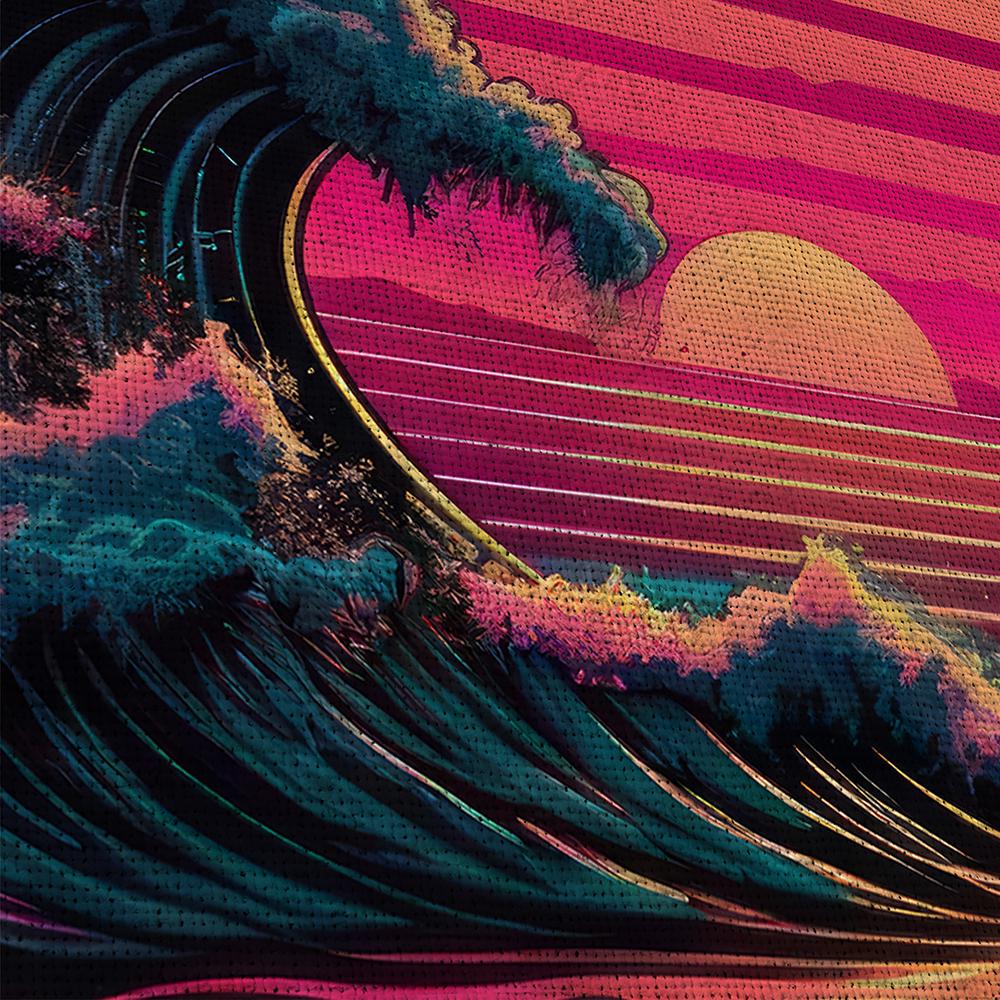 vaporwave-waves-sunset-5-piece-canvas-wall-art-synthwave-wall-decor-for-bedroom-and-living-room-retrowave-wall-art-5-panel-la