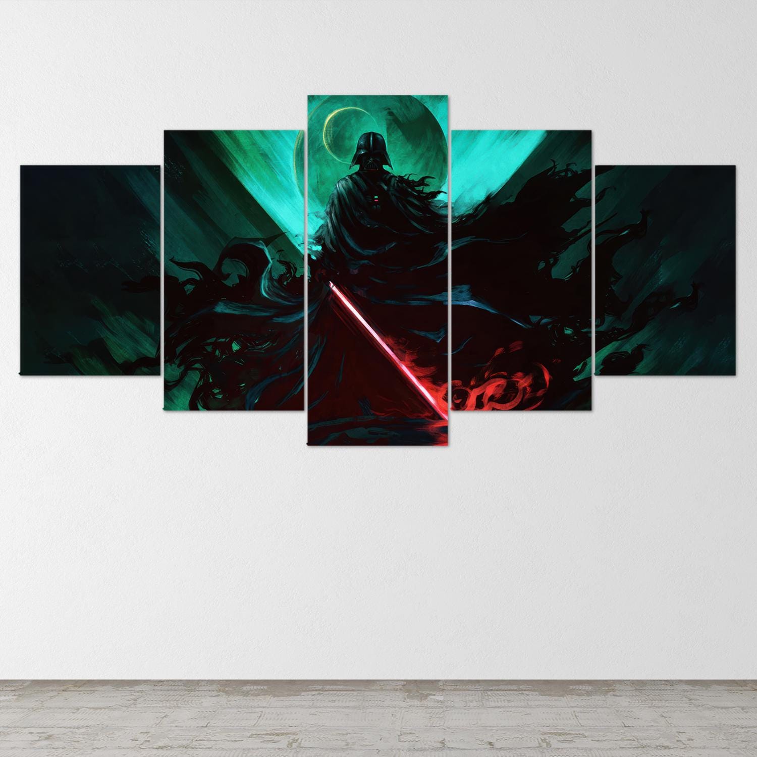 darth-vader-art-5-piece-canvas-wall-art-lightsaber-star-wars-darth-vader-poster-canvas-print-darth-vader-decor-art-5-panel-gi