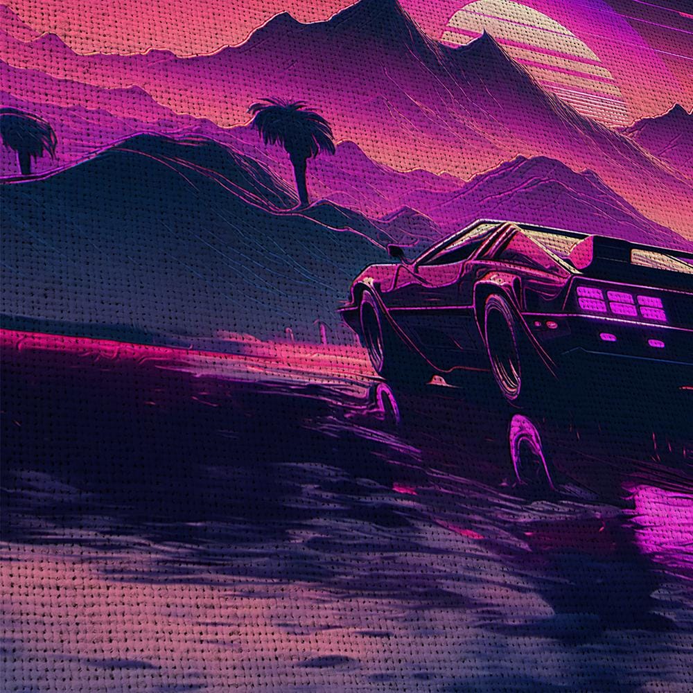 vaporwave-car-sunset-5-piece-canvas-wall-art-synthwave-wall-decor-for-bedroom-and-living-room-retrowave-wall-art-5-panel-larg