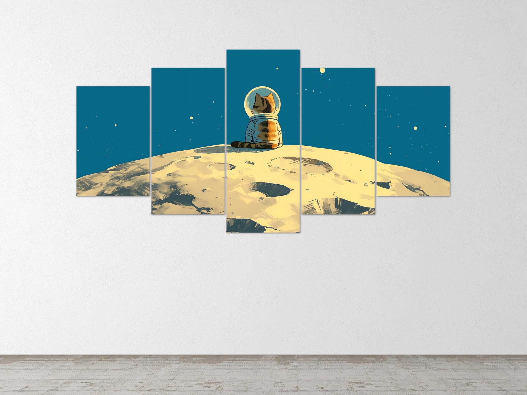astronaut-cat-5-piece-canvas-wall-art-home-living-room-decor-astronaut-cat-poster-5-panel-canvas-large-canvas-wall-art-gift-1