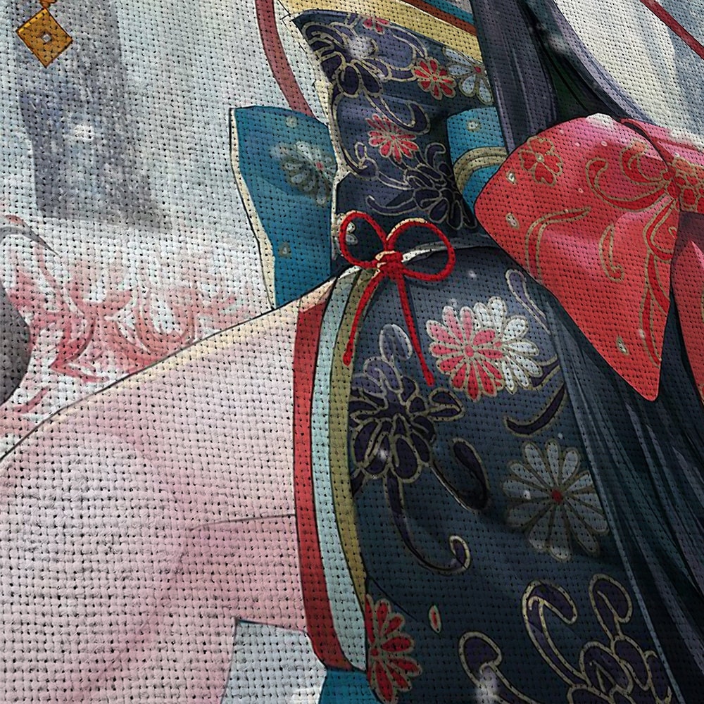 anime-samurai-girl-kimono-5-piece-canvas-wall-art-samurai-art-canvas-art-extra-large-wall-art-anime-girl-poster-5-piece-5-pan